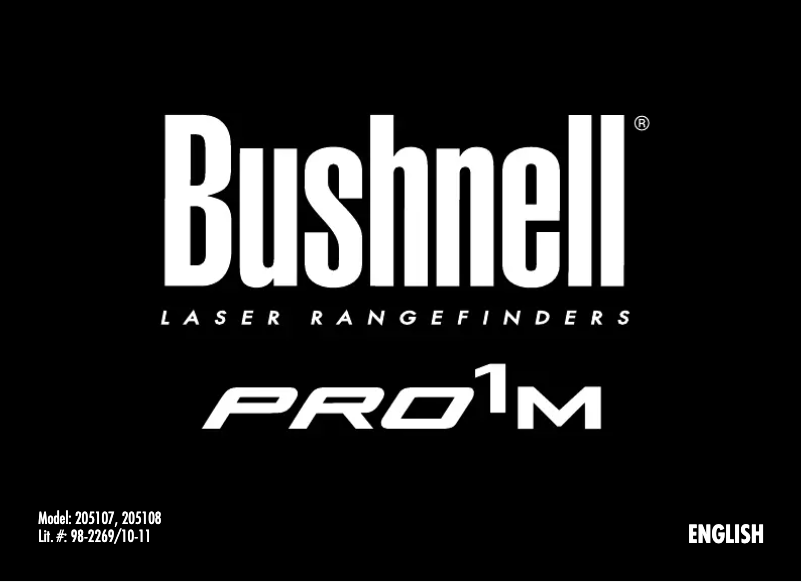 Page n°1 - Manuel utilisateur Bushnell 205108