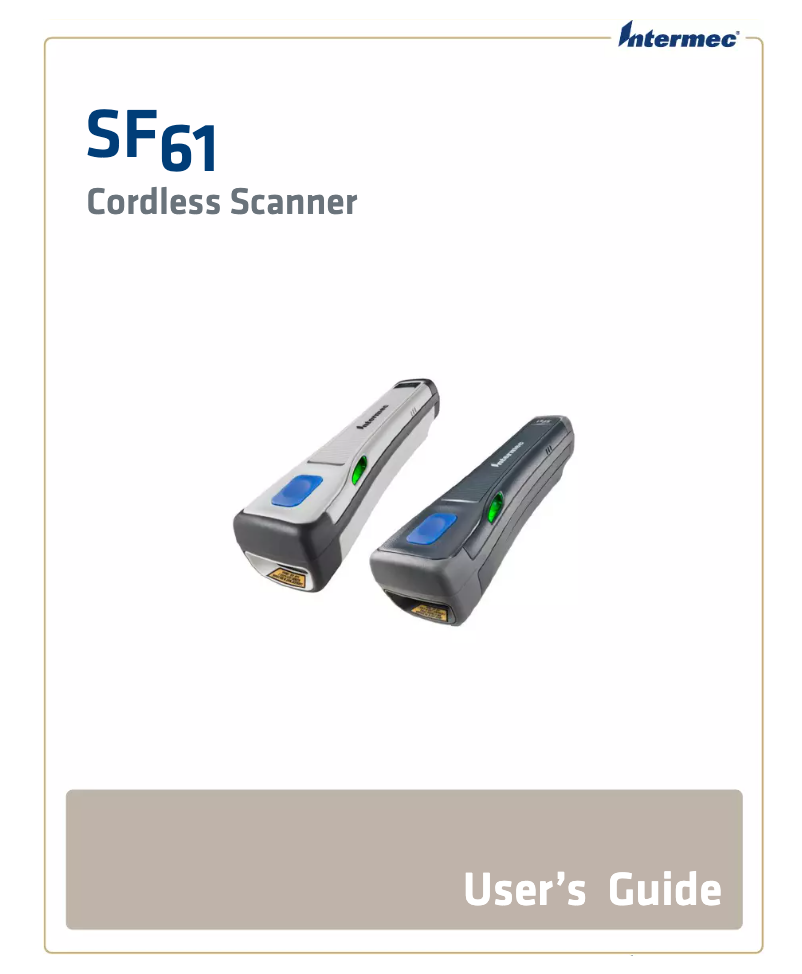 Page n°1 - Manuel utilisateur Intermec SF61B HP