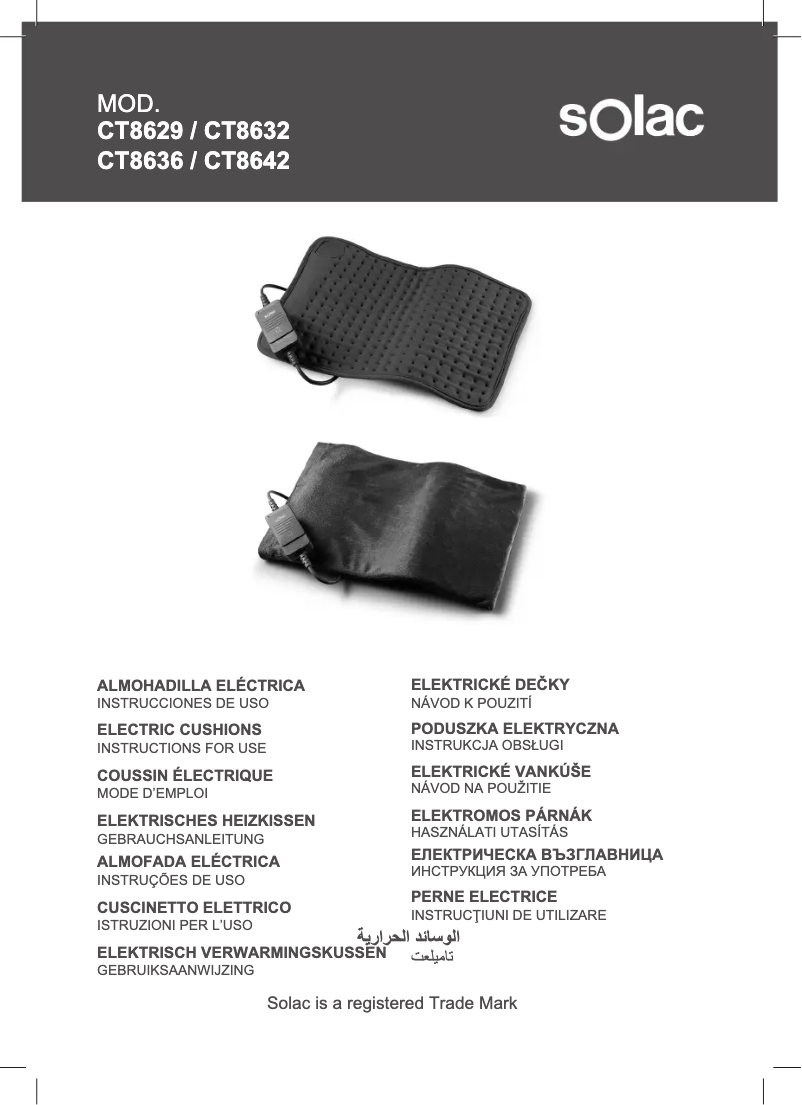 Page 1 de la notice Manuel utilisateur Solac CT8636