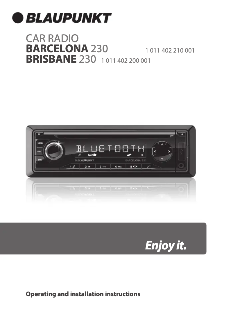 Page n°1 - Manuel utilisateur Blaupunkt Brisbane 230