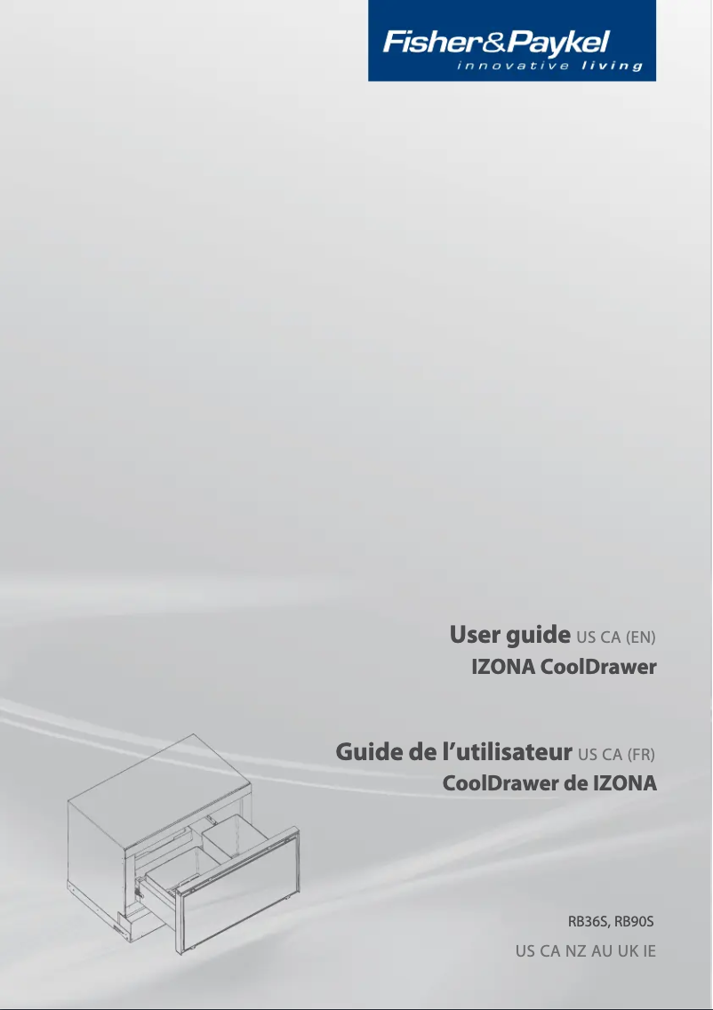 Page 1 de la notice Manuel utilisateur Fisher & Paykel RB90S64MKIW1