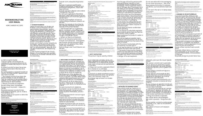 Image de la première page du manuel de l'appareil HC130PD