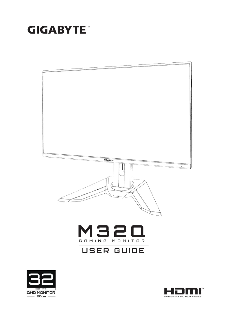 Page 1 de la notice Manuel utilisateur Gigabyte M32Q