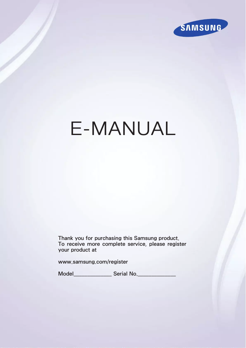 Page 1 de la notice Manuel utilisateur Samsung UN46FH6203H