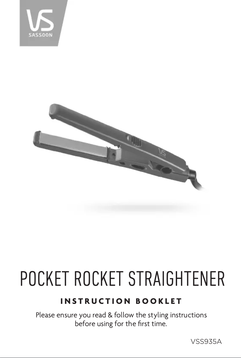 Página 1 del manual Manual de usuario VS Sassoon Pocket Rocket MiniPRO VSS935A