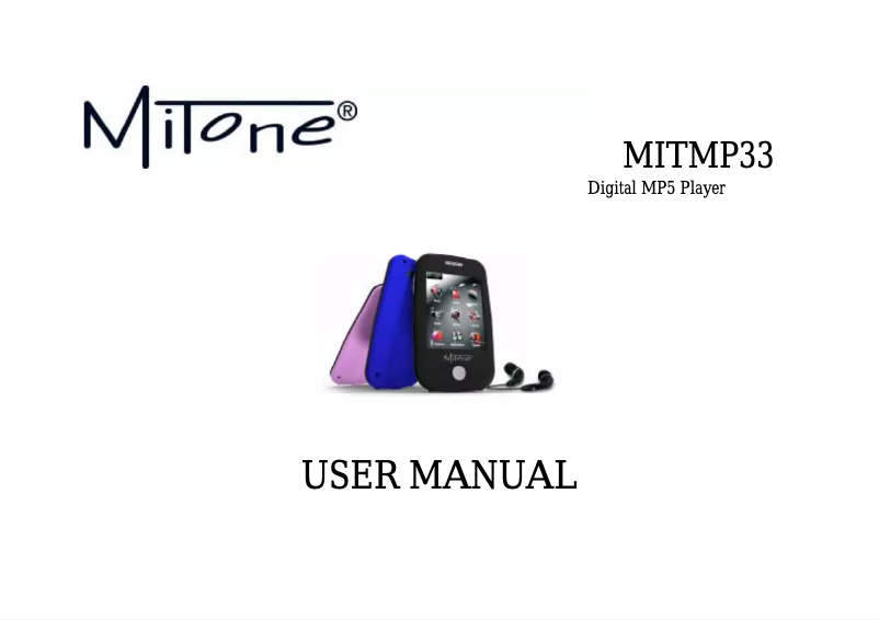 Página 1 del manual Manual de usuario MiTone MITMP33