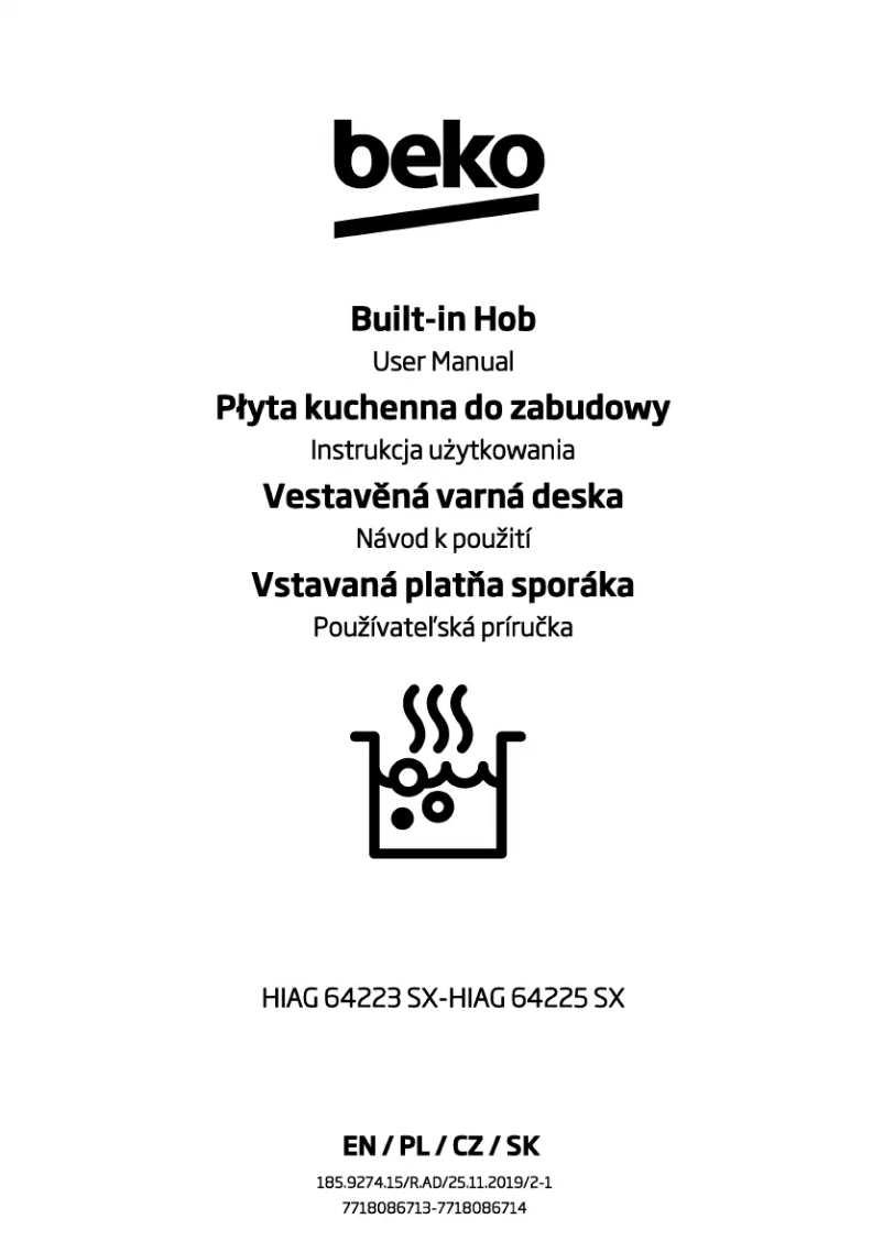 Image de la première page du manuel de l'appareil HIAG64223SX