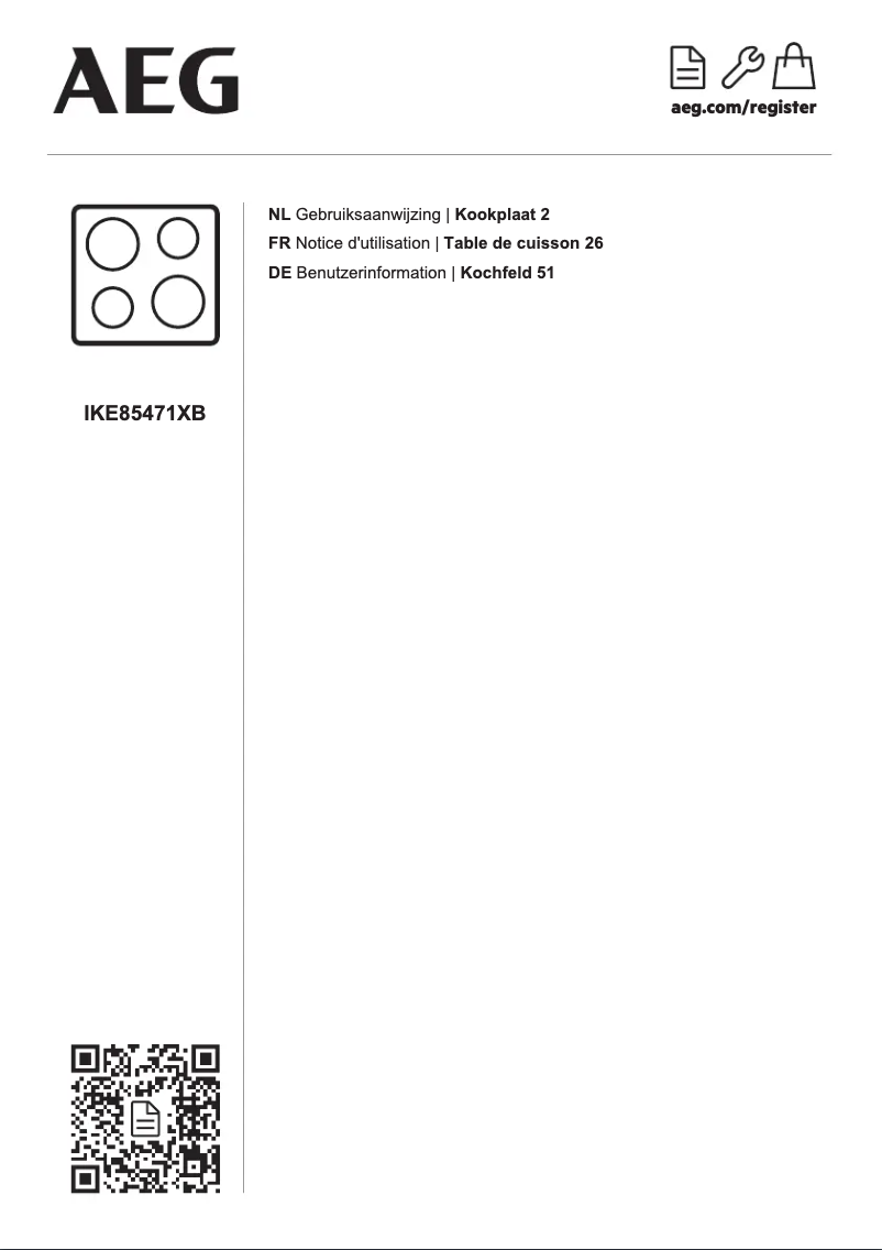 Página 1 del manual Manual de usuario AEG IKE85471XB