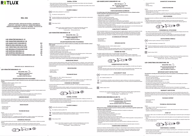 Image de la première page du manuel de l'appareil RXL 436