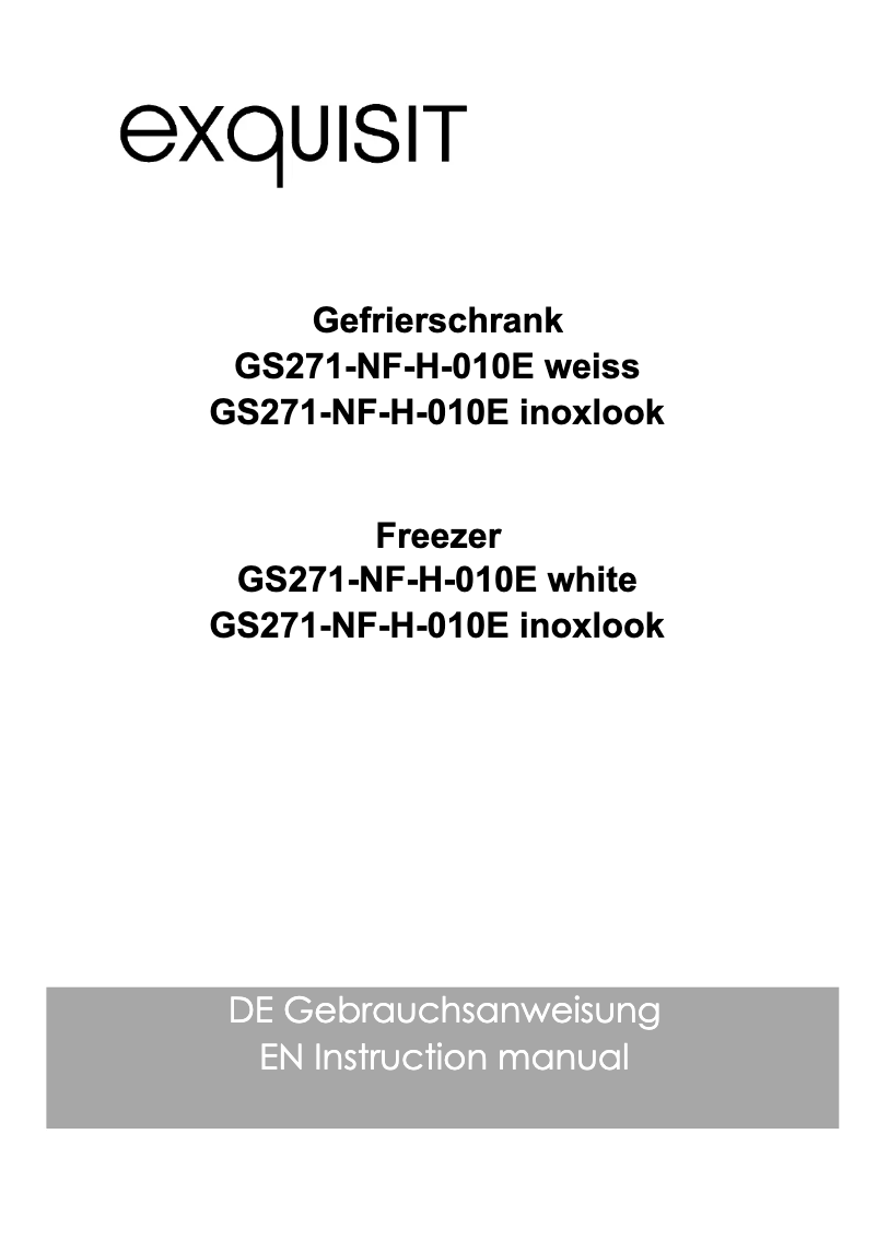 Image de la première page du manuel de l'appareil GS271-NF-H-010D