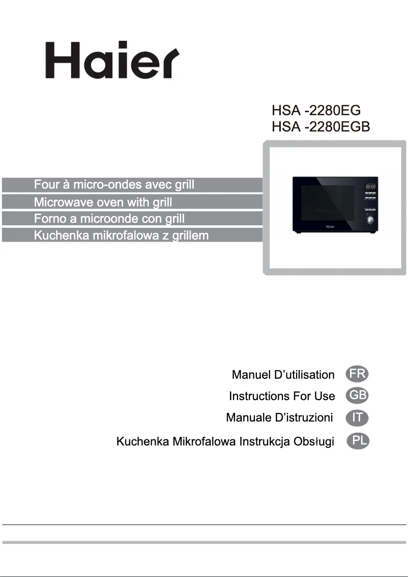 Página 1 del manual Manual de usuario Haier HSA-2280EGB