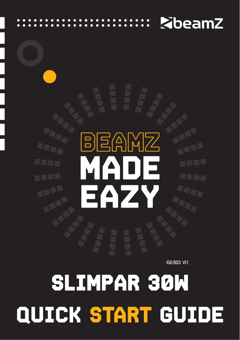 Page 1 de la notice Guide de démarrage rapide BeamZ SlimPar 30