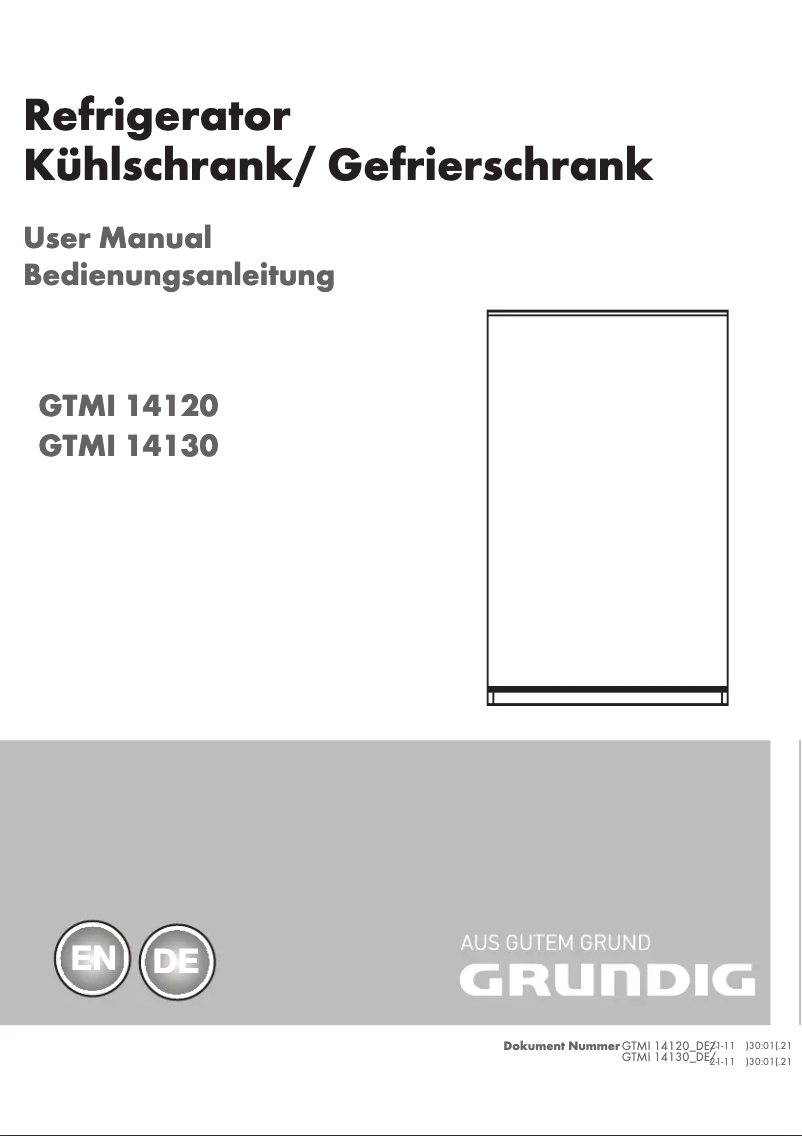 Page 1 de la notice Manuel utilisateur Grundig GTMI 14130