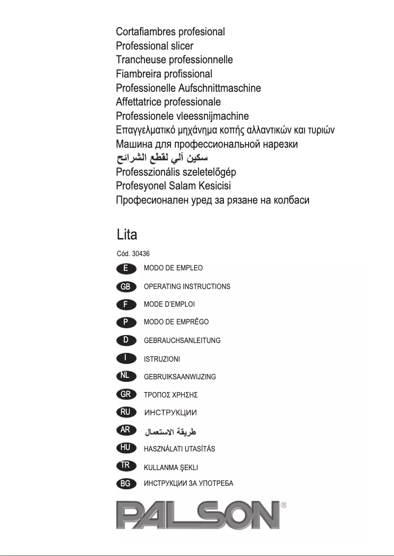 Page n°1 - Manuel utilisateur Palson 30436
