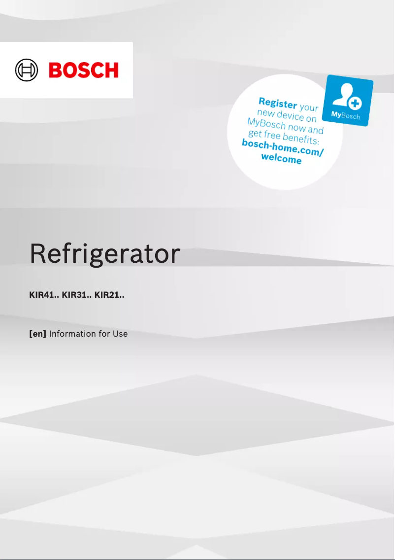 Page n°1 - Manuel utilisateur Bosch Serie 4 KIR41VFE0G