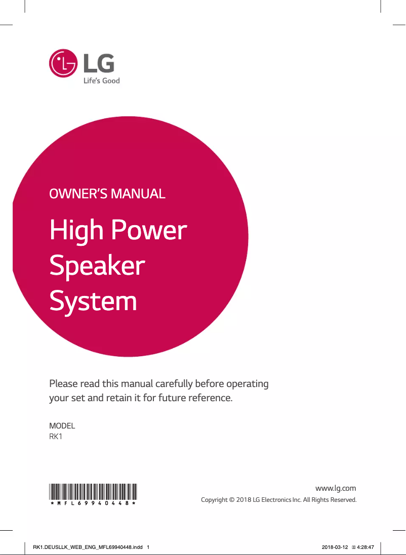 Imagen de la primera página del manual del dispositivo RK1