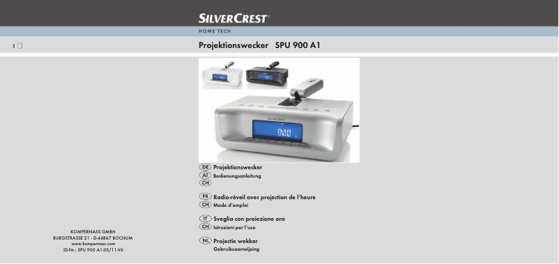 Page n°1 - Manuel utilisateur SilverCrest Z30951C