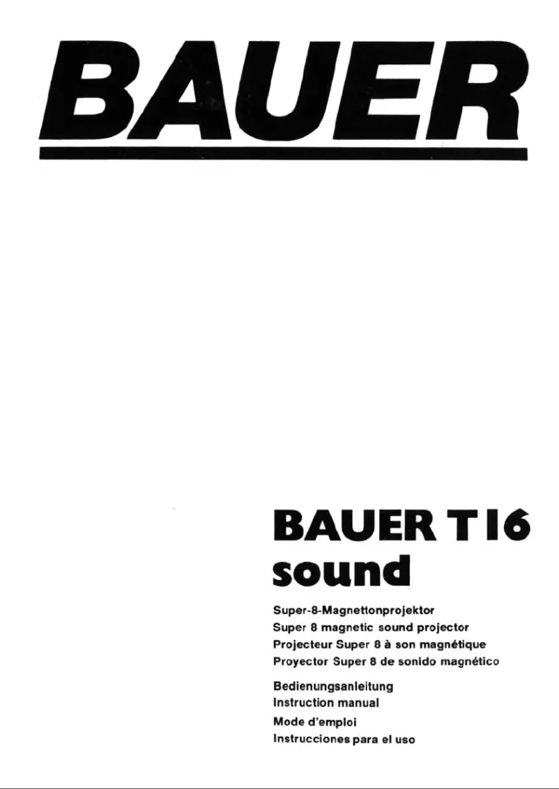 Page 1 de la notice Manuel utilisateur Bauer T16 Sound