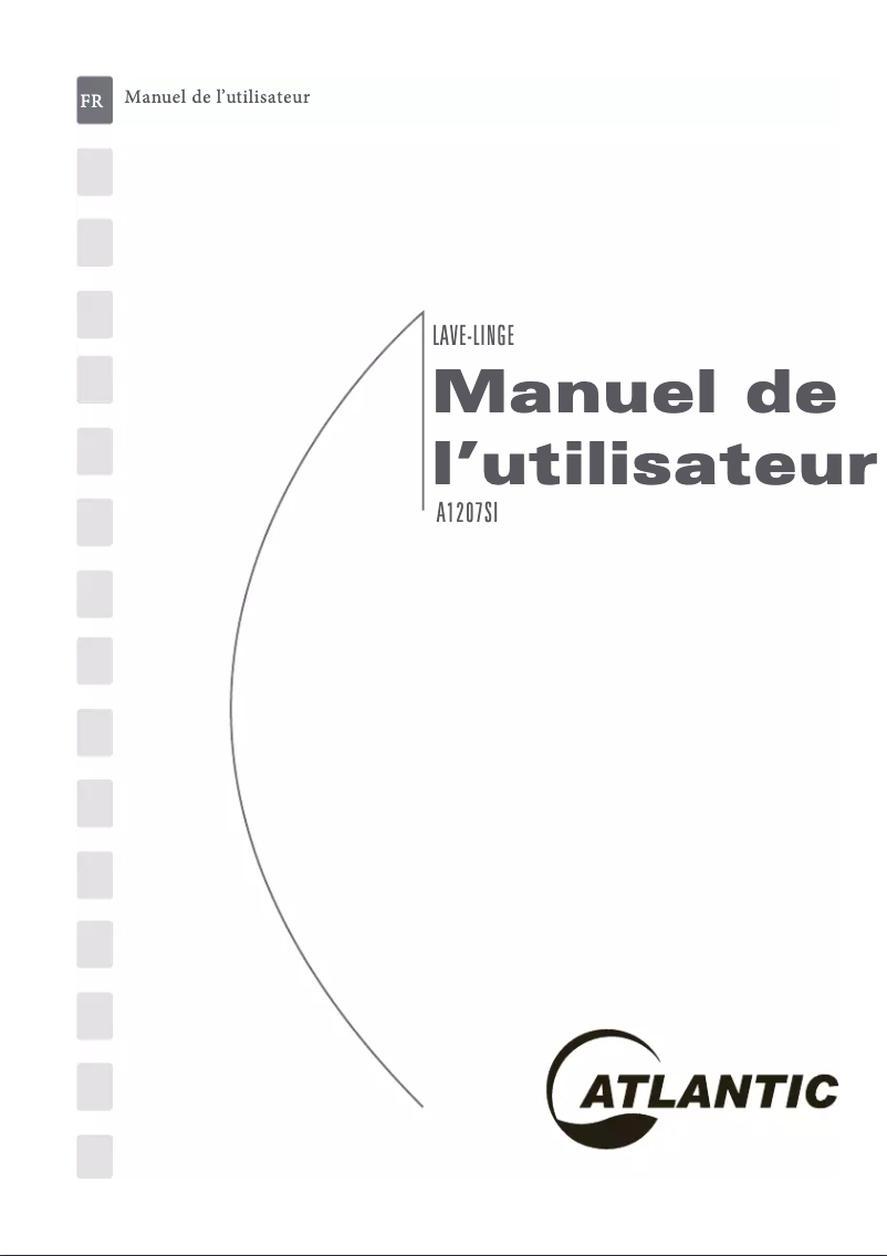 Page 1 de la notice Manuel utilisateur Atlantic A1207B