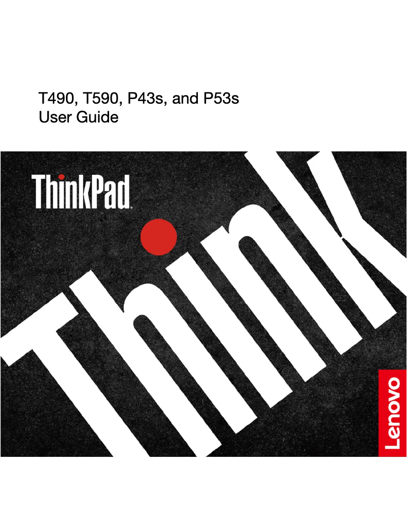 Page 1 de la notice Manuel utilisateur Lenovo ThinkPad T590