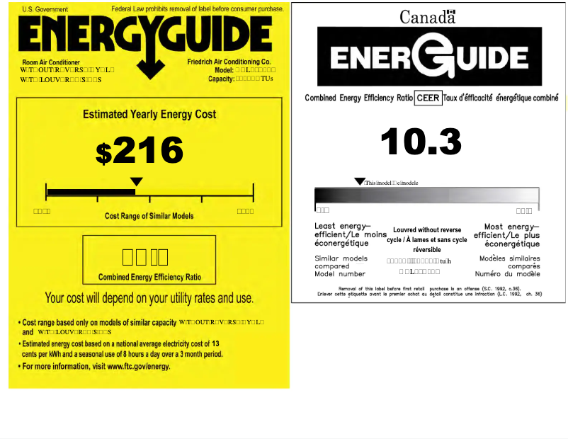 Page n°1 - Label énergétique Friedrich KCL24A30B