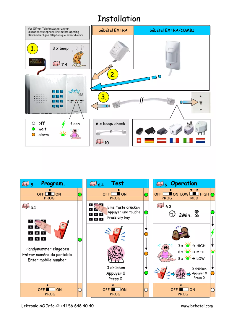 Page 1 de la notice Manuel utilisateur Bébétel Extra