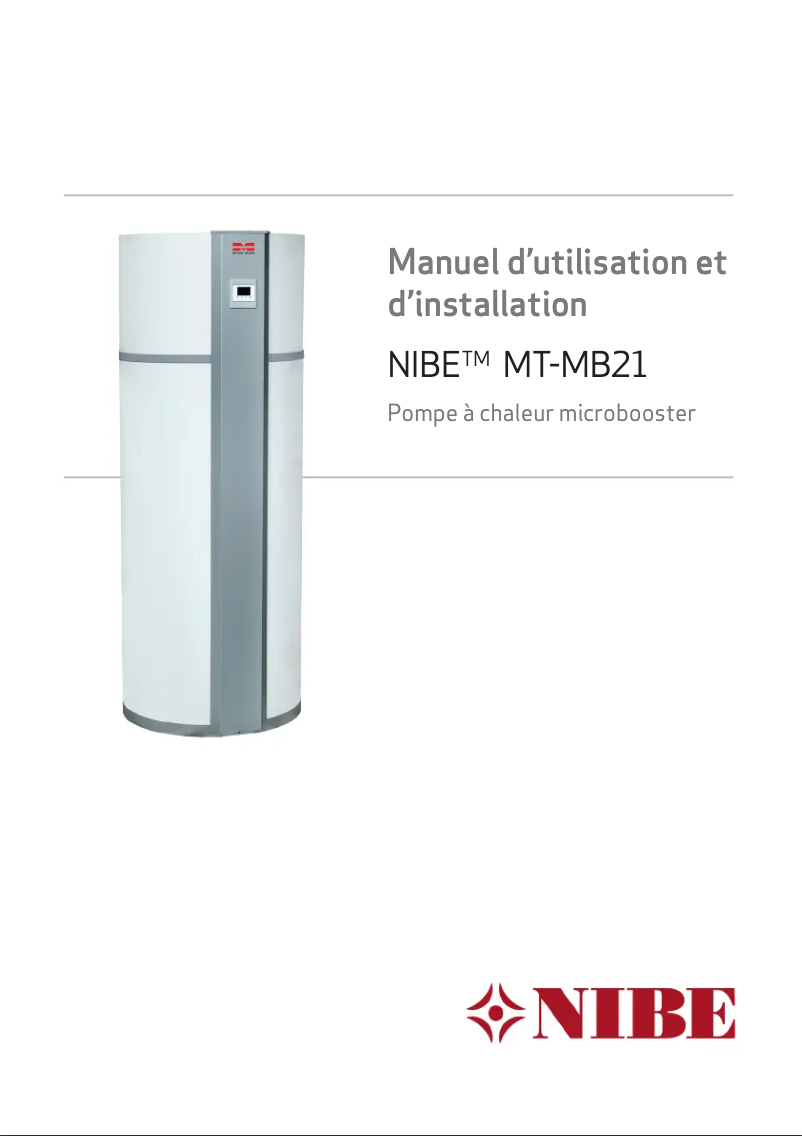 Page 1 de la notice Manuel utilisateur Nibe MT-MB