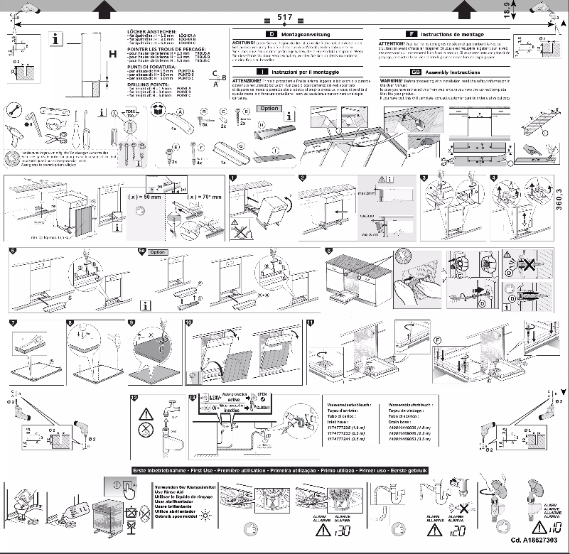 Page 1 de la notice Guide d'installation Electrolux GA55LISW