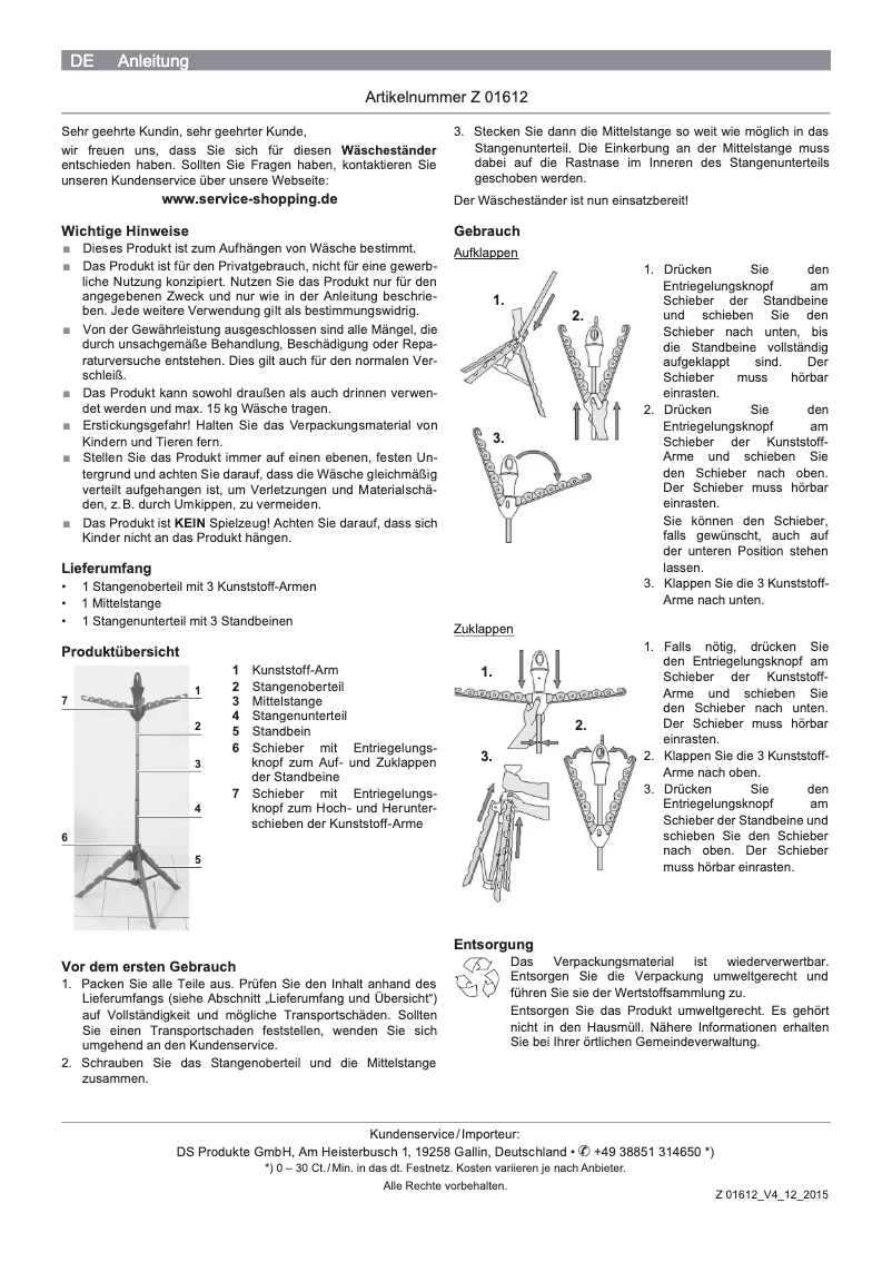 Página 1 del manual Manual de usuario EasyMaxx 01612