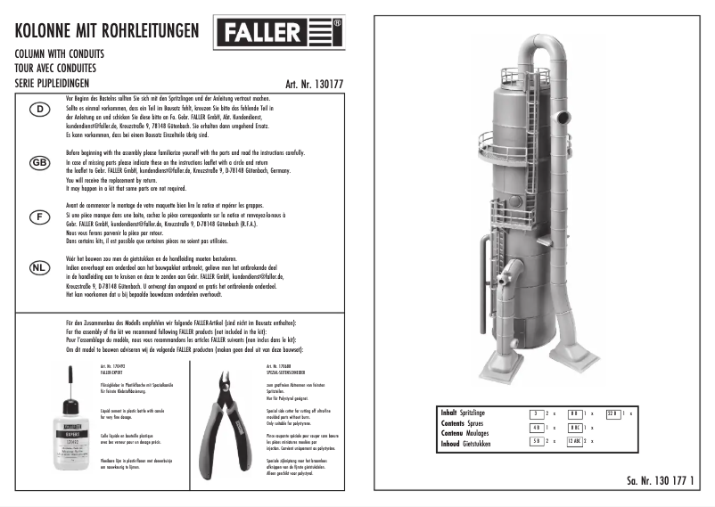 Page 1 de la notice Manuel utilisateur Faller 130177