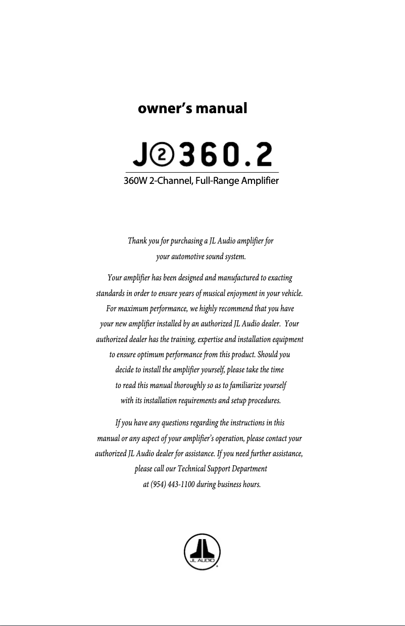 Image de la première page du manuel de l'appareil J2 360.2