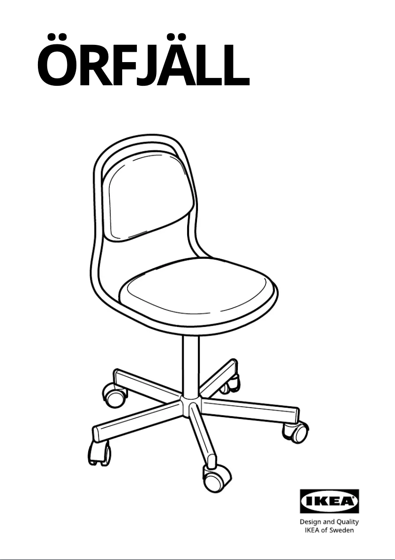 Page 1 de la notice Manuel utilisateur Ikea ÖRFJÄLL 504.417.70