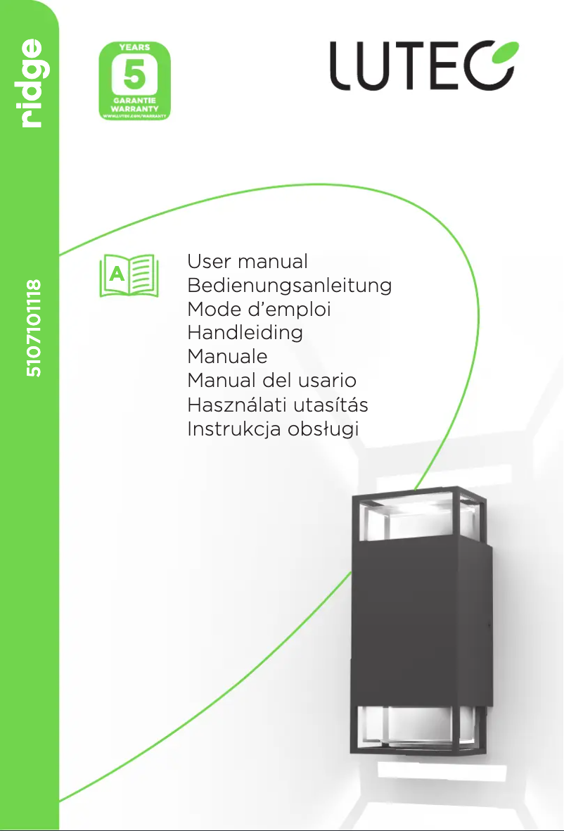 Page 1 de la notice Manuel utilisateur Lutec Ridge