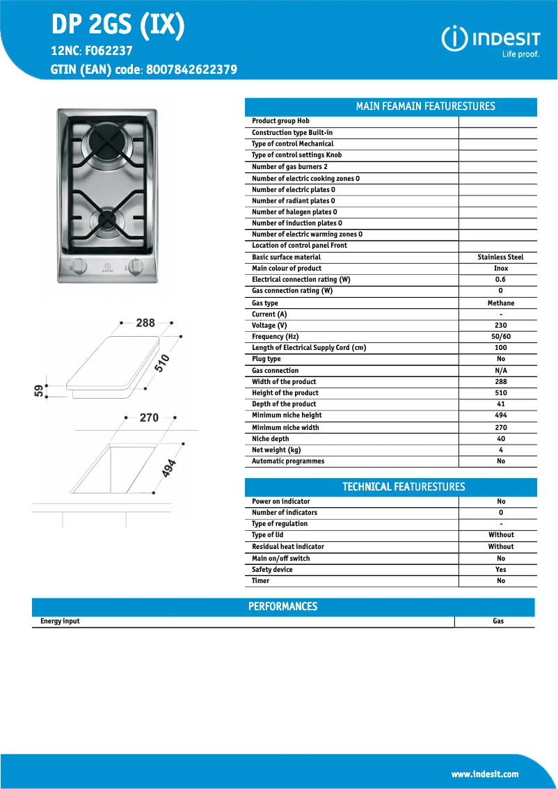 Image de la première page du manuel de l'appareil DP 2GS (IX)