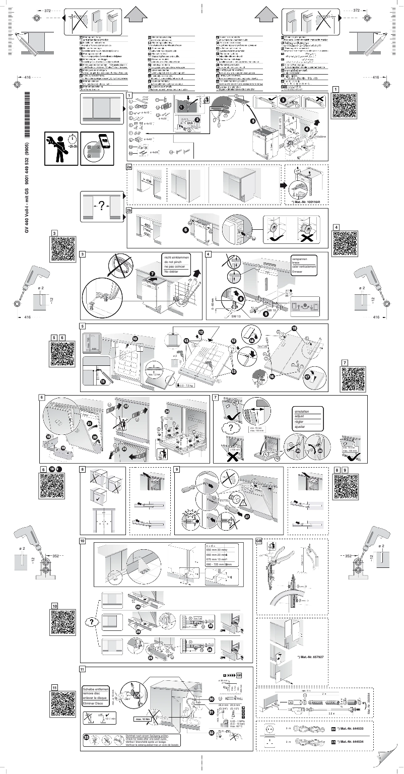 Page 1 de la notice Guide d'installation Siemens SR85EX09KE