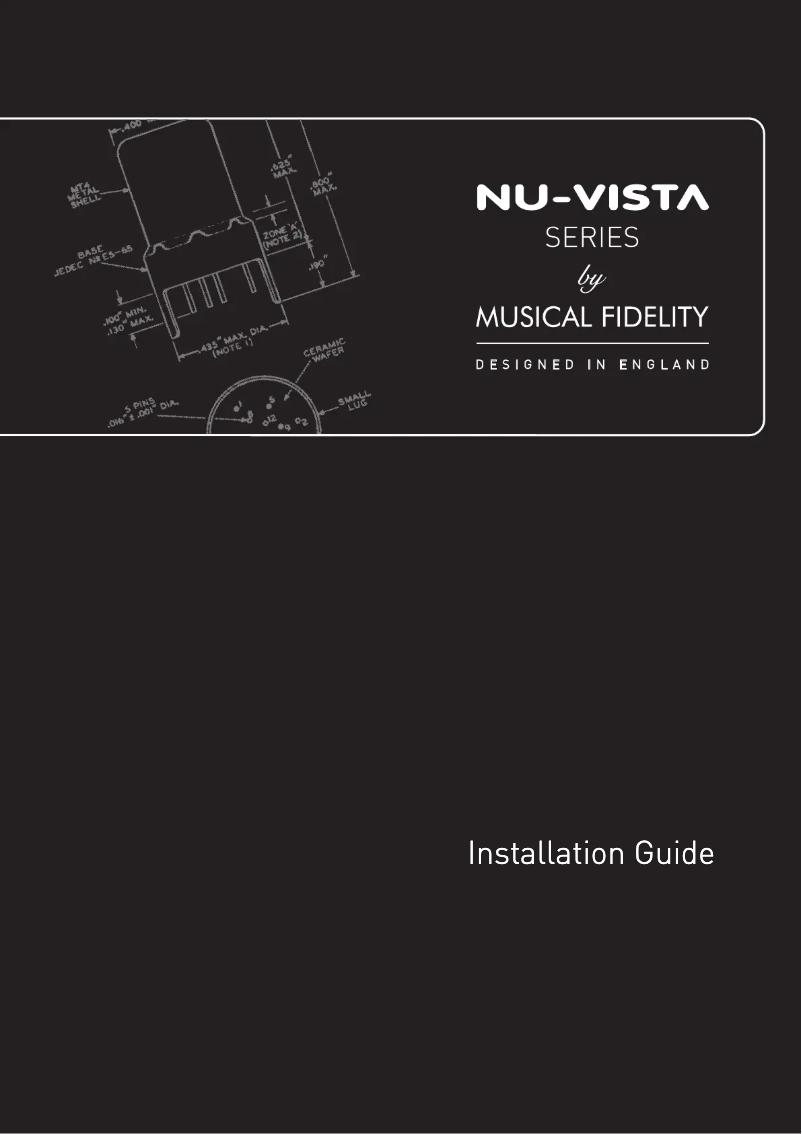 Page 1 of the manual User Manual Musical Fidelity Nu-Vista PRE