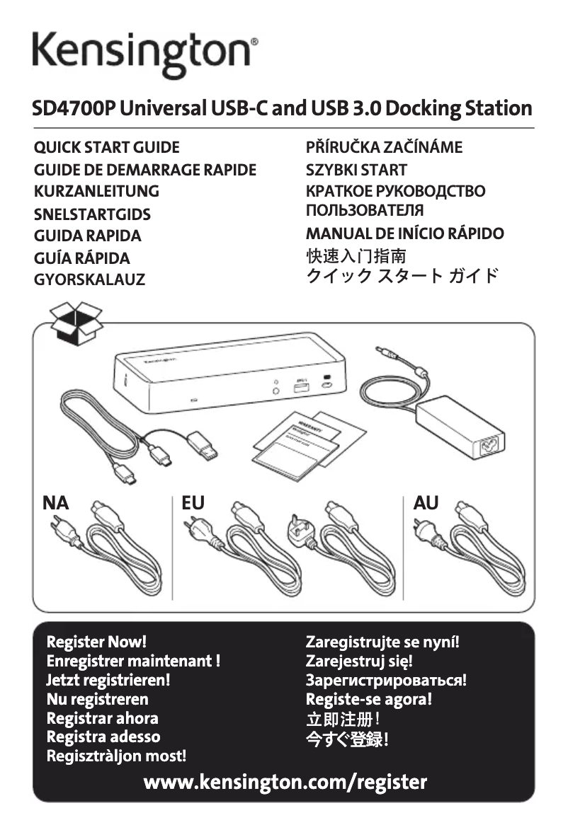 Page 1 de la notice Manuel utilisateur Kensington K38240EU