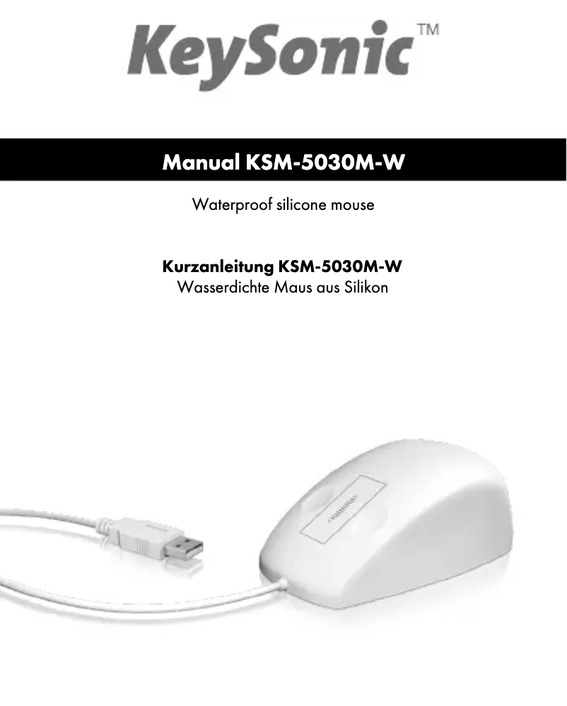 Imagen de la primera página del manual del dispositivo KSM-5030M-W