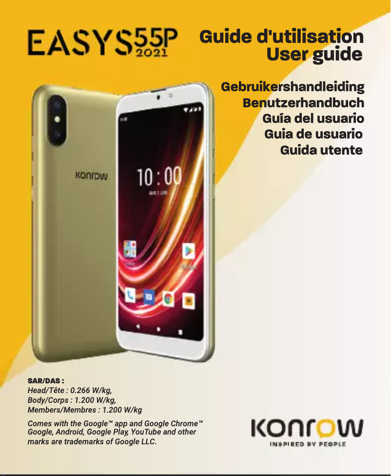 Page n°1 - Manuel utilisateur Konrow Easy S55P 2021