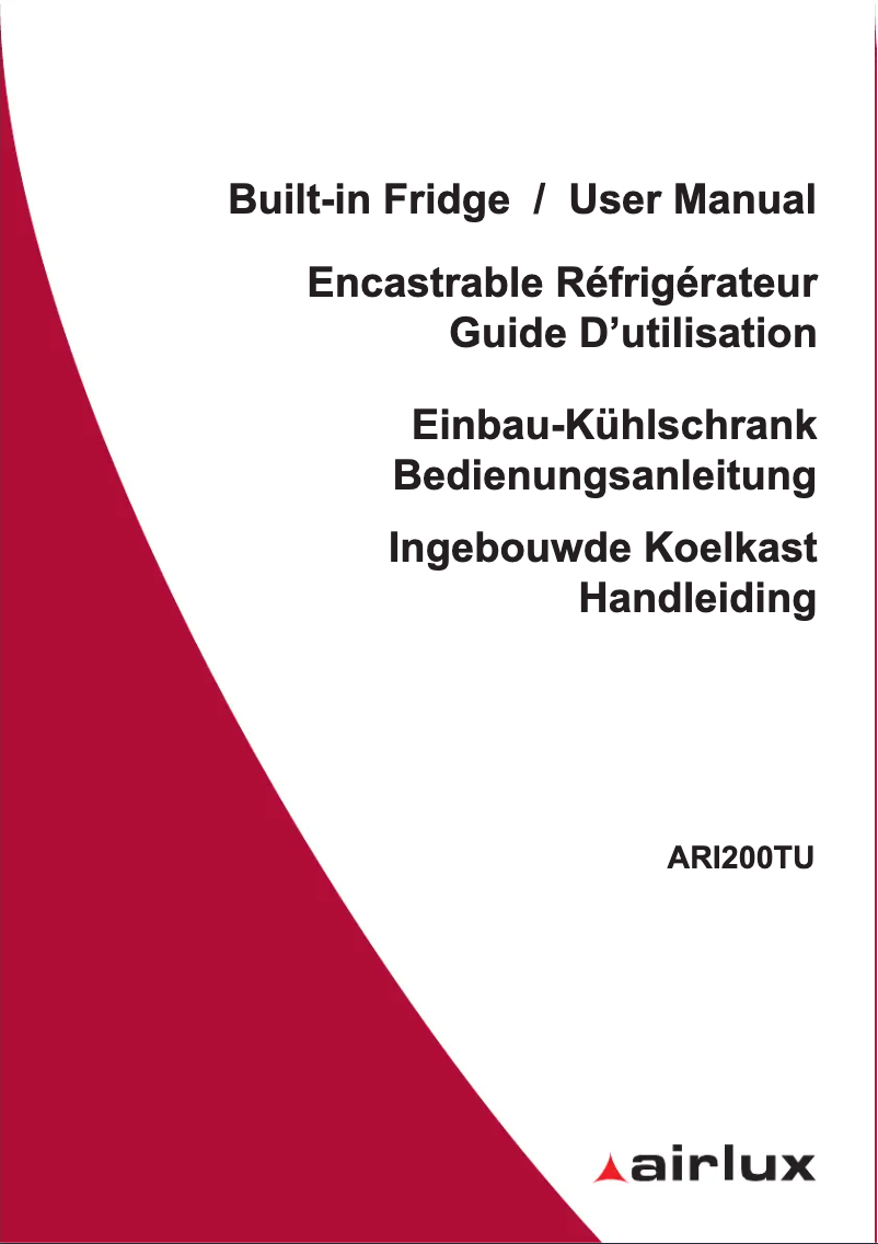 Page n°1 - Manuel utilisateur Airlux ARI200TU