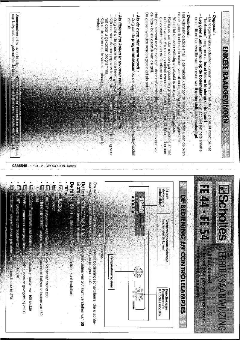 Image de la première page du manuel de l'appareil FE 44