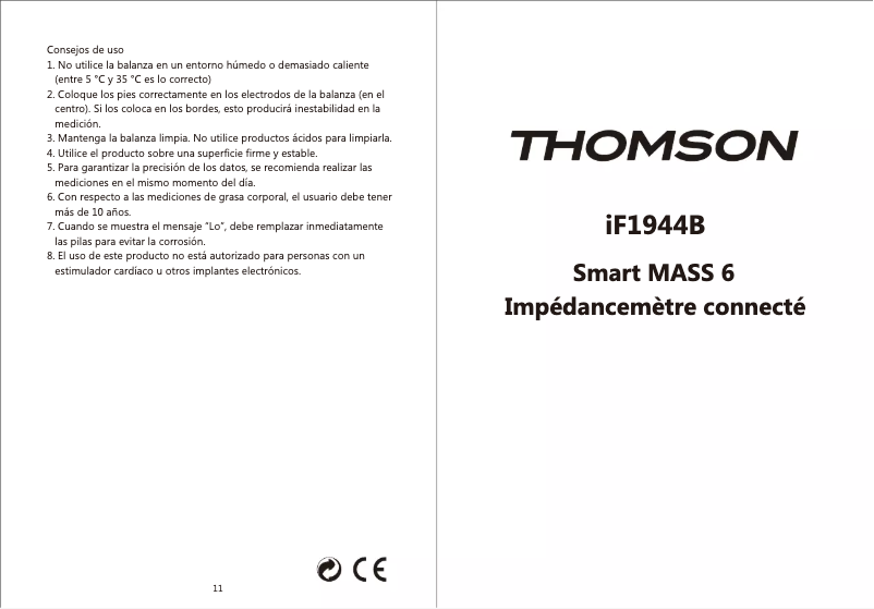 Page 1 de la notice Manuel utilisateur Thomson IF1944B