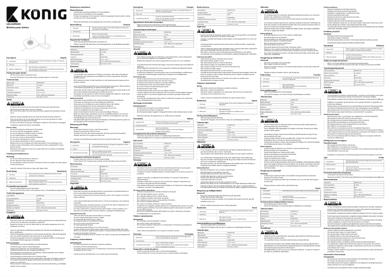 Page n°1 - Manuel utilisateur Konig SAS-ASPB300