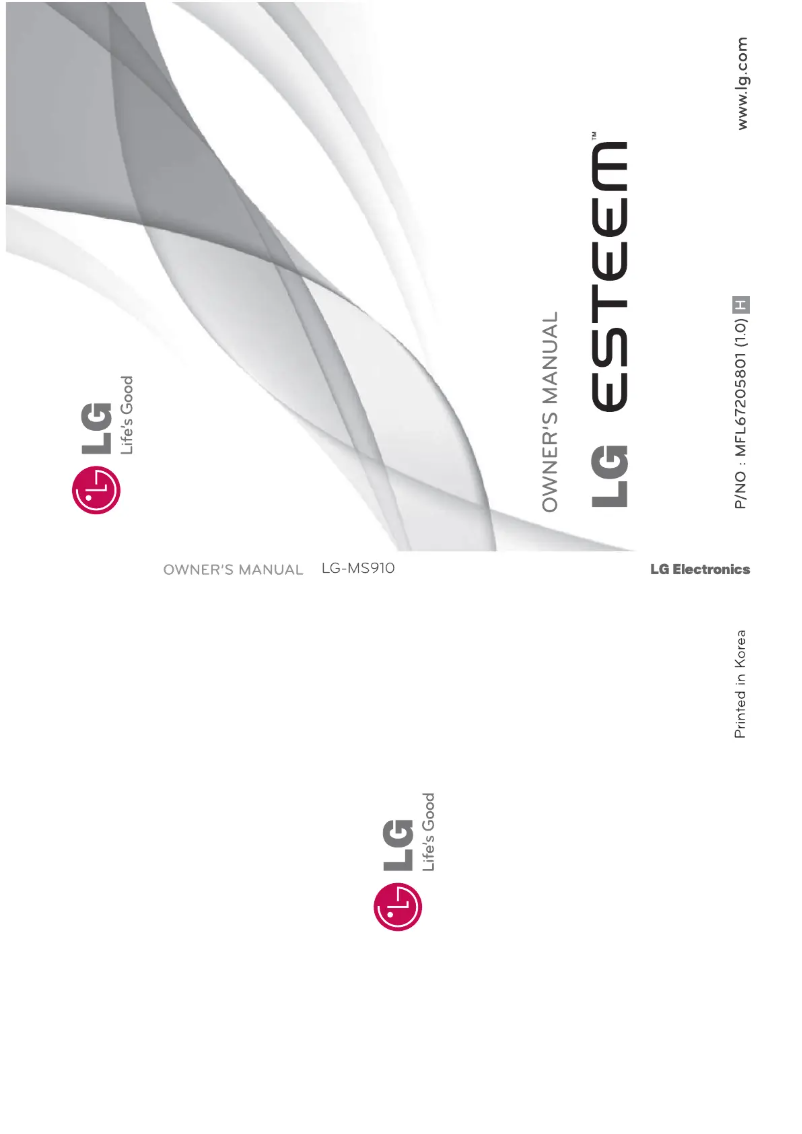 Image de la première page du manuel de l'appareil Esteem