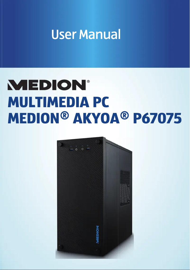 Image de la première page du manuel de l'appareil Akoya P67075 (MD 34345)