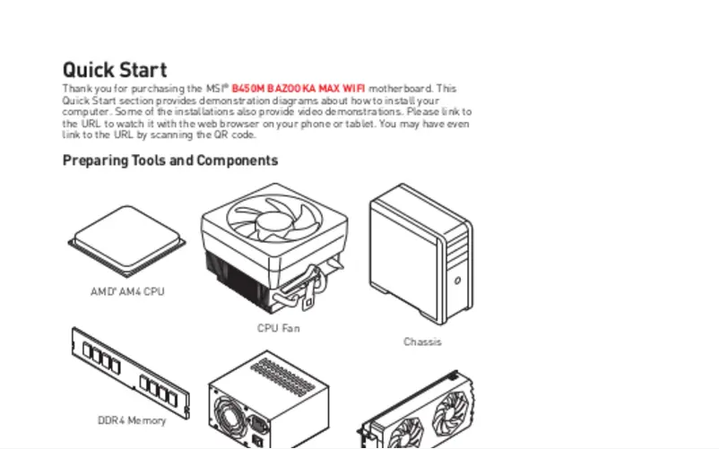 Image de la première page du manuel de l'appareil B450M Bazooka Max Wifi