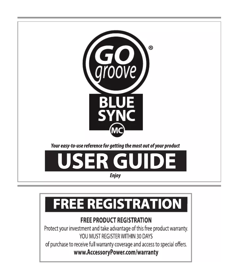 Page 1 de la notice Manuel utilisateur Accessory Power BLUESYNC-MCWB