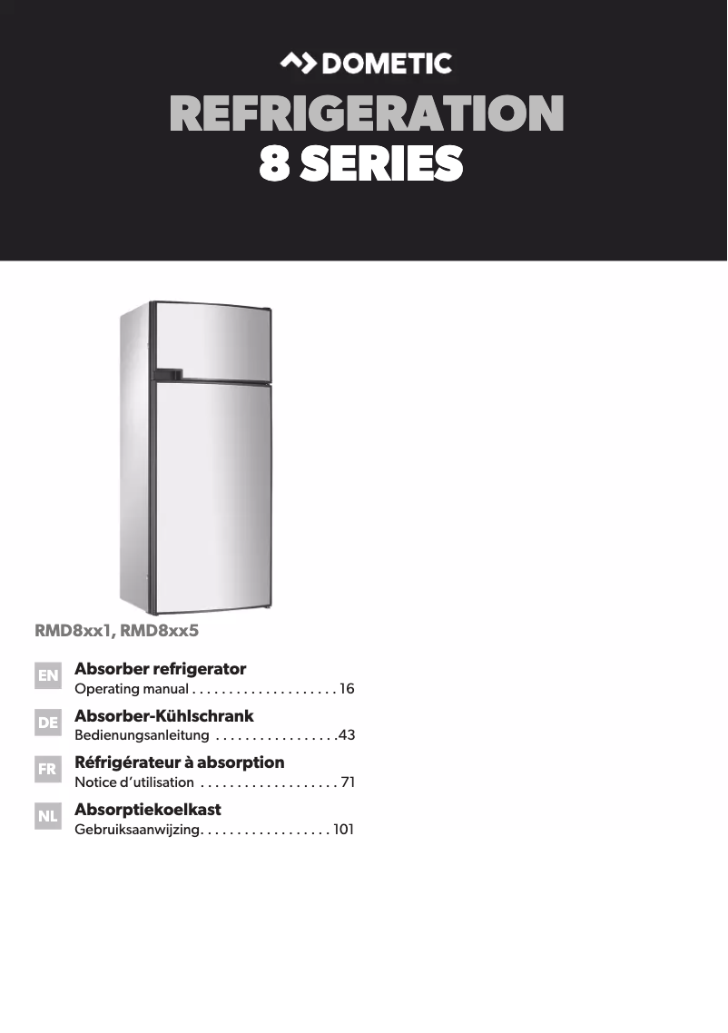 Image de la première page du manuel de l'appareil RMD 8505