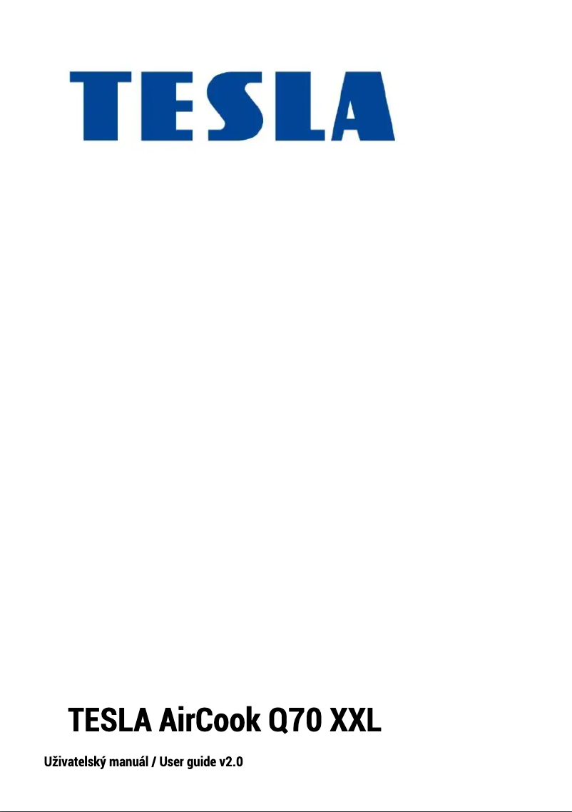 Page 1 de la notice Manuel utilisateur Tesla AirCook Q70 XXL
