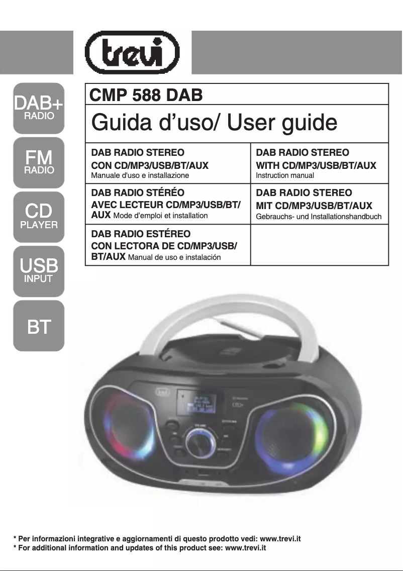 Imagen de la primera página del manual del dispositivo CMP 588